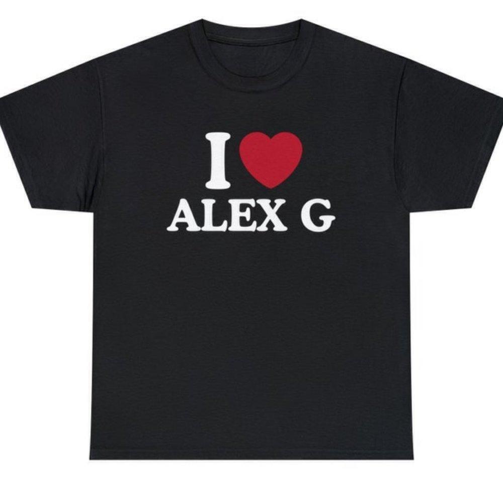 I Love Alex G Indie Music Fan Gift Minimal Streetwear Graphic T-Shirt